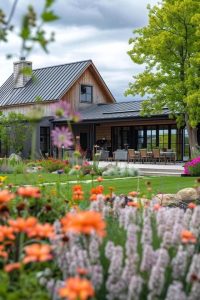 how to design a modern farmhouse backyard