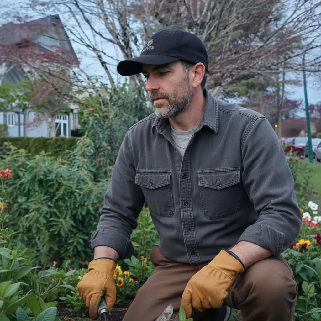 Darrell working in a Vancouver garden